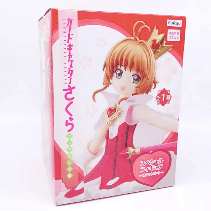 20cm Anime Figure Card Captor Kinomoto Sakura Model Figurines Genuine Lovely Girl Decorative Collectible Adult Kids Dolls Toy Gi