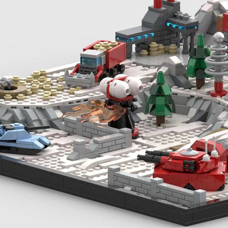 1646pcs MOC Command Conquer C Red Alert Soviet Base Games Model Building Blocks Bookshelf Decor, Home Decor For Son Holiday Gift