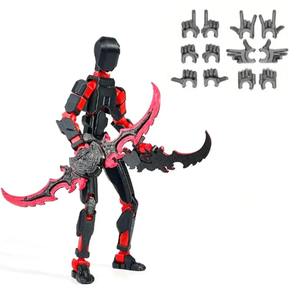 Desktop Decoration 3D Printed T13 Action Figure ABS Shapeshift Robot Robot Dummy Action Figures Model Multi-Jointed Movable