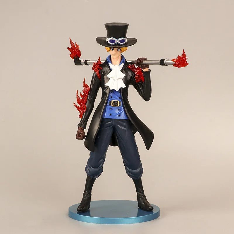 Anime One Piece Mera-mera Fruit Sabo PVC Actionfigur Statue Sammlermodell Kinderspielzeug Puppe 23 cm