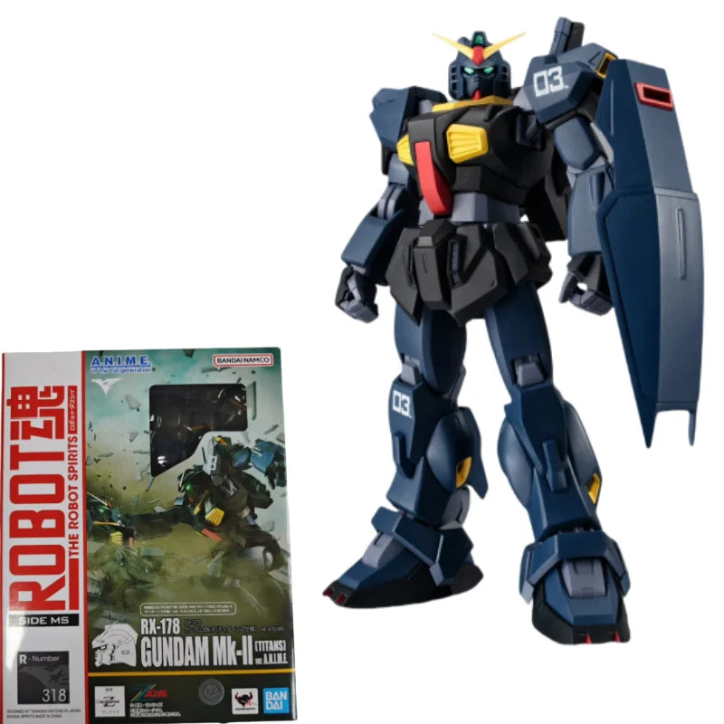 BANDAI Original in Stock THE ROBOT SPIRITS RX-178 GUNDAM MK-II [TITANS]ver. A.N.I.M.E. Assemble Model Kit Anime Cartoon Toys