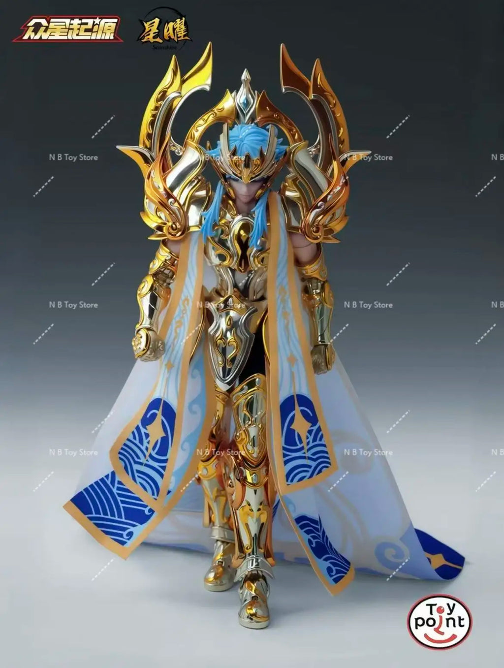 Toypoint Saint Seiya Myth Cloth Soul of God SOG EX Aquarius Camus with Item Action Figure Knights of The Zodiac TP