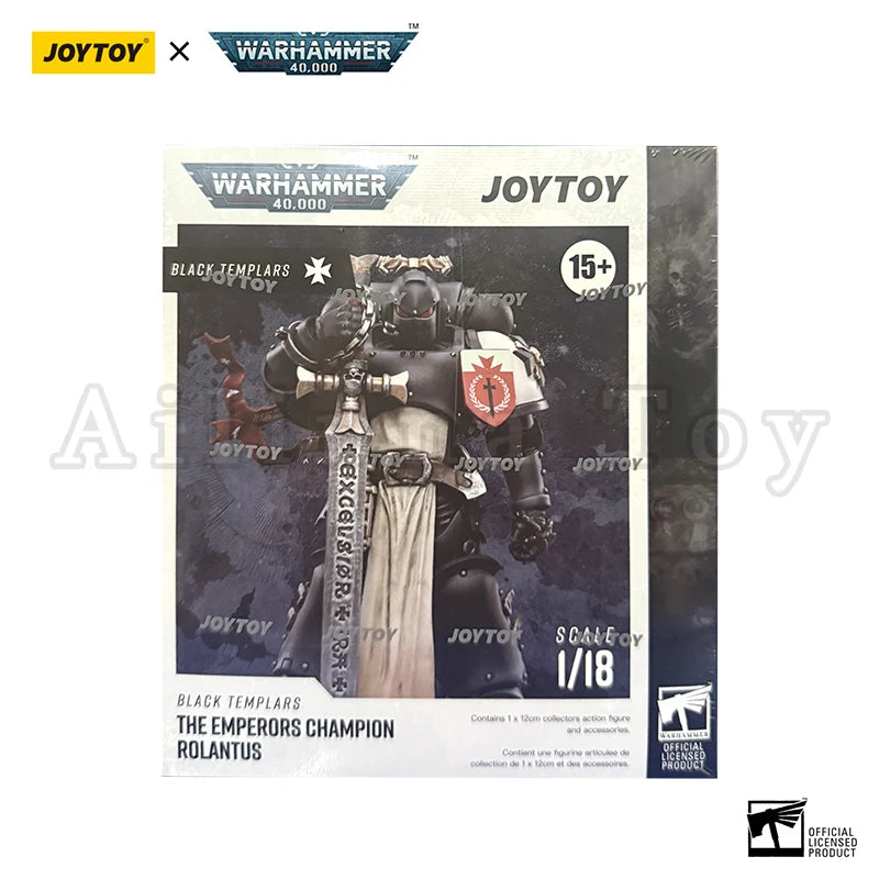 JOYTOY 1/18 Action Figure Black Templars The Emperors Champion Rolantus Re-issue Version Anime Military Model