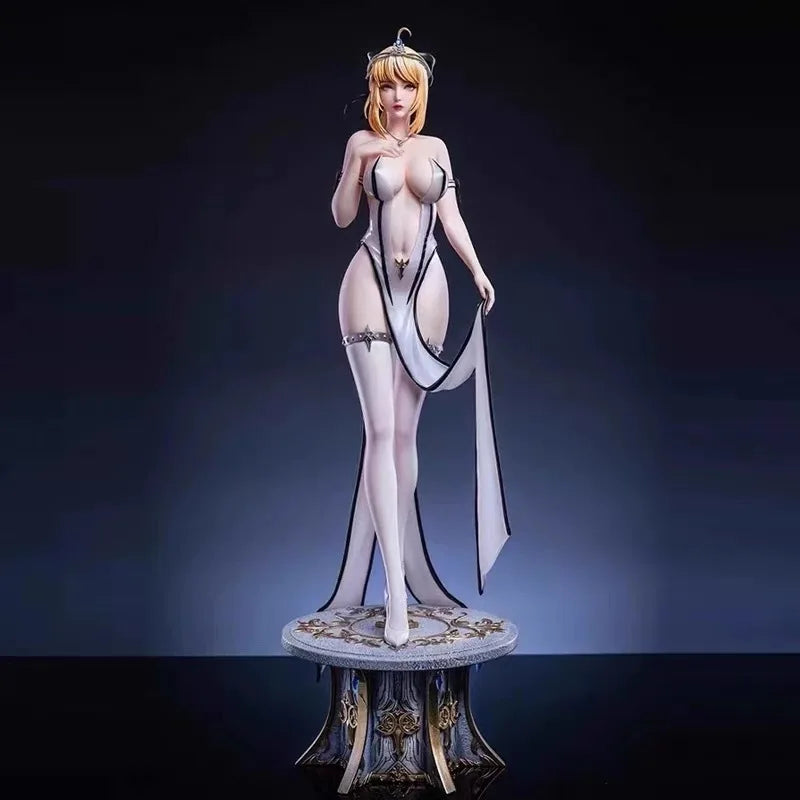 55 cm große Fate Grand Order Altria Pendragon Anime-Mädchenfigur in voller Kleidung, Modellstatue, Jungen-Sammlerstück, Schreibtischdekoration, Ornament, Spielzeug