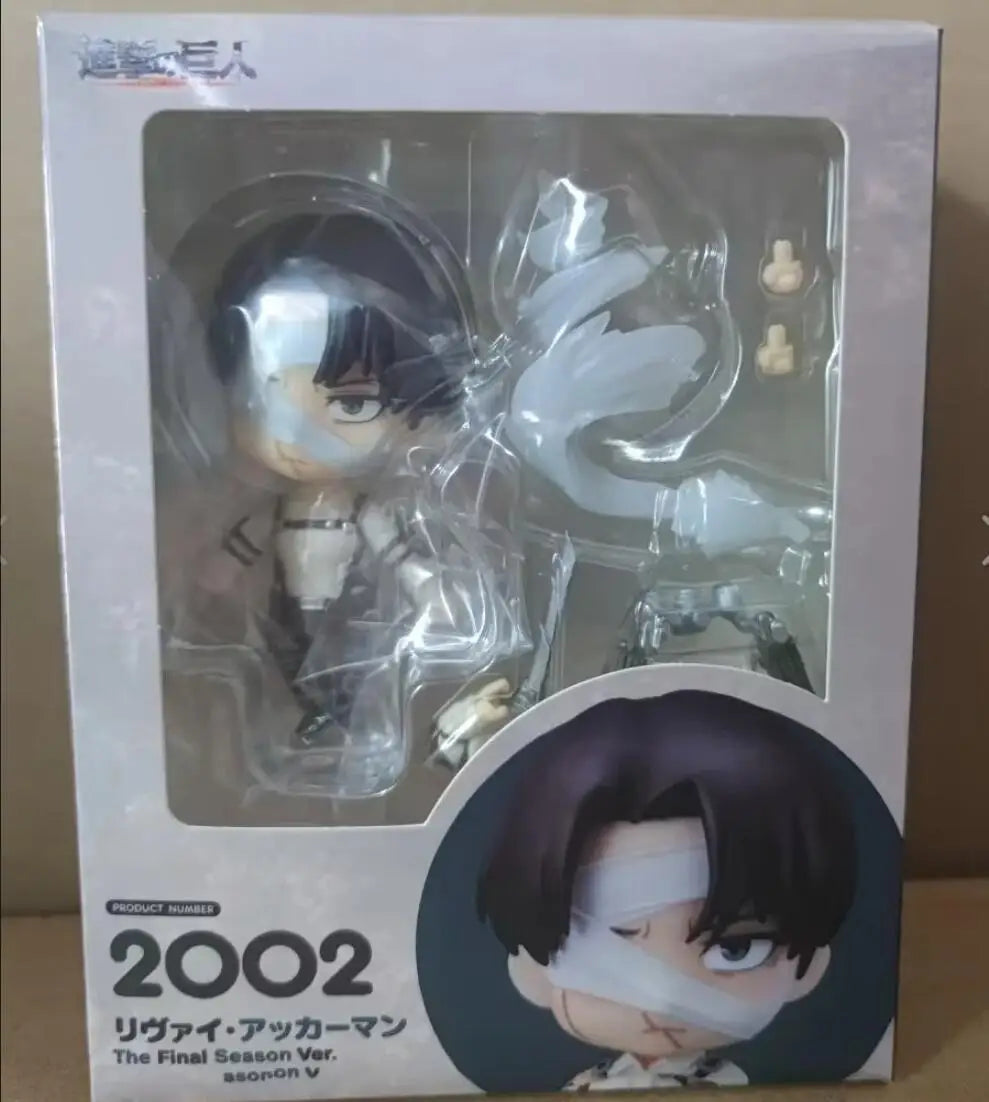 Anime Q Version Figure Attack On Titan 1123# Hange Zoe 2000# Eren Jaeger Mikasa Ackerman Action Model Desktop Doll Ornament Gift