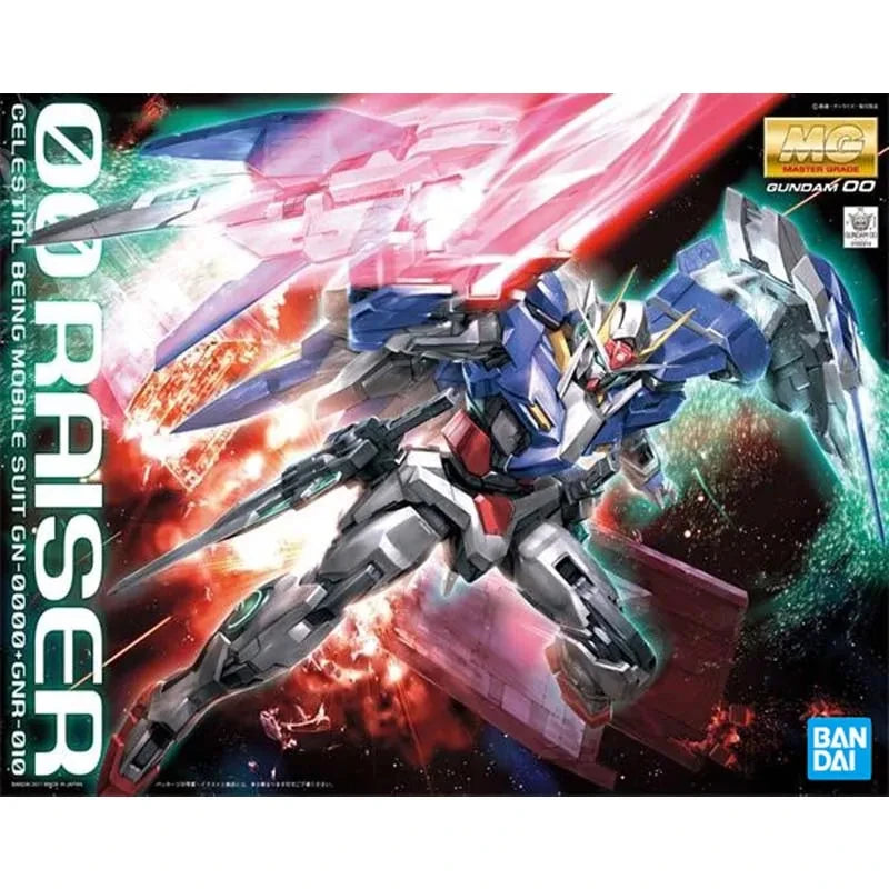 Bandai Gundam Model Kit MG 00 Raiser Normal Action Figure Gunpla Building Kit Gundam Collectibles Anime Figures Toys Boys Gift