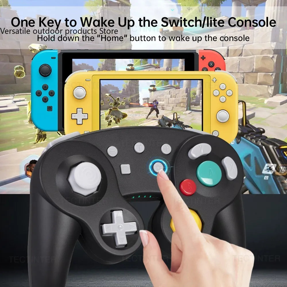 Support Bluetooth Gamecube Controller Compatible with Nintendo Switch 2 Gamepad For Steam/Andriod/PC Joystick with Turbo Functio