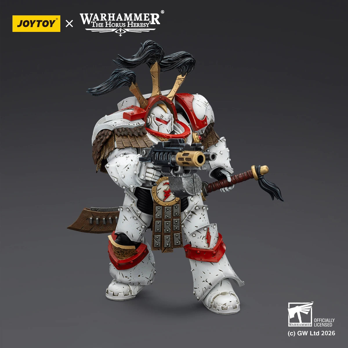 JOYTOY 1/18 Warhammer 40K Action Figures White Scars Stormseer Consul Legion Praetor in Cataphractii Terminator Armour Model