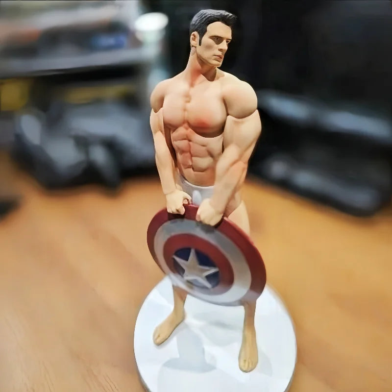 Captain America Chris Evans Artistic Handheld Action Figure With Accessories Collection Spot Goods Mobile PVC Model Toys Gift