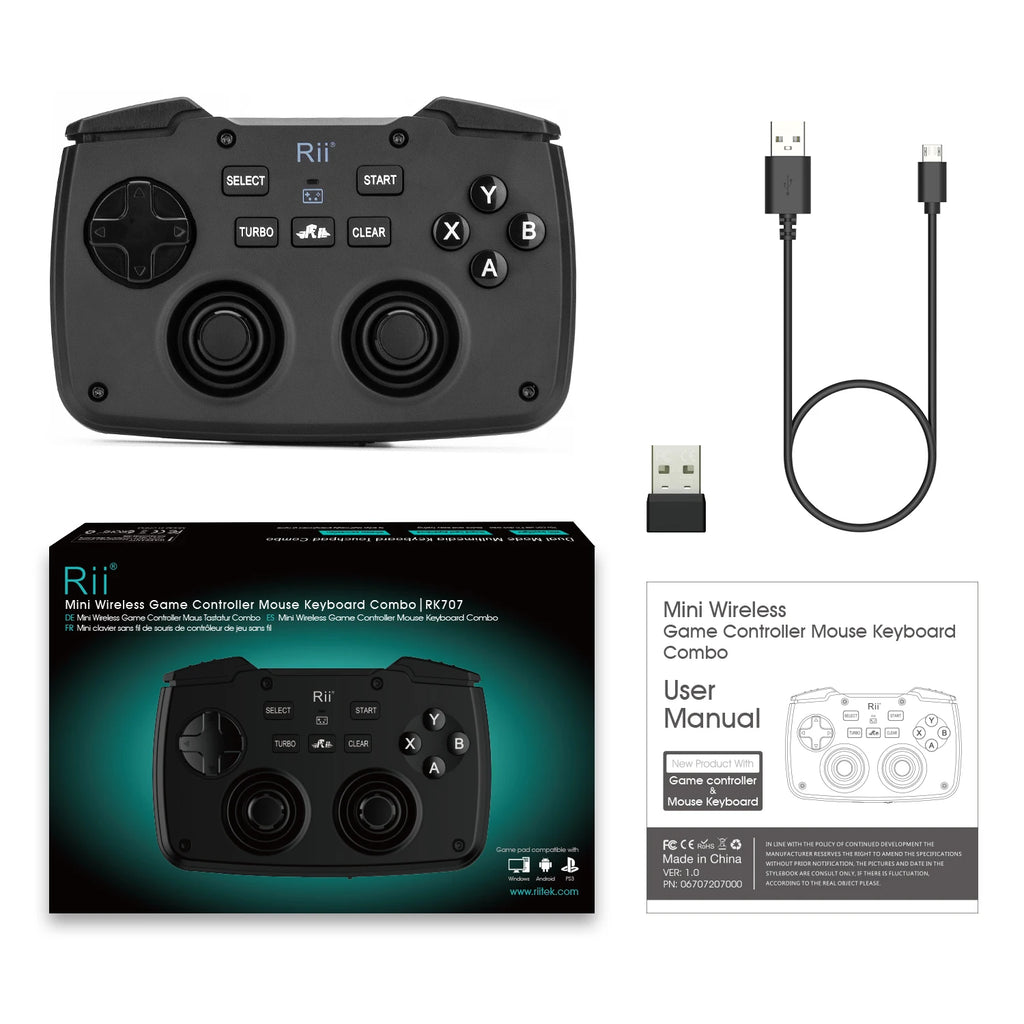 Rii RK707 Englisch Bluetooth/2,4G drahtlose tastatur Mit Spiel griff