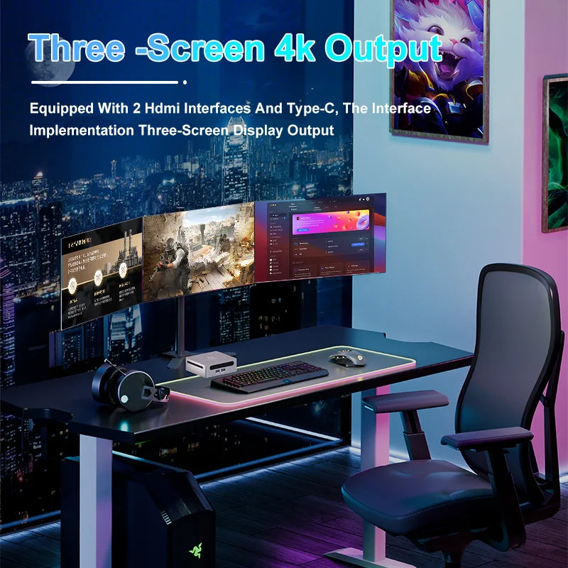 GenMachine AMD Ryzen 7 5800U Windows 11 Ryzen MINI PC DDR4 16/32GB 256/512GB SSD WIFI6 RTL8852, BT5.2 Diy Gaming Computer