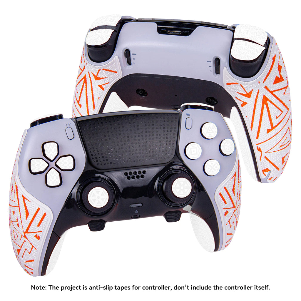 TALONGAMES Controller Grip Tapes Compatible with PS5 DualSense Edge,ELITE Version Color Anti Slip Tape,Multi-Texture Skin Kit