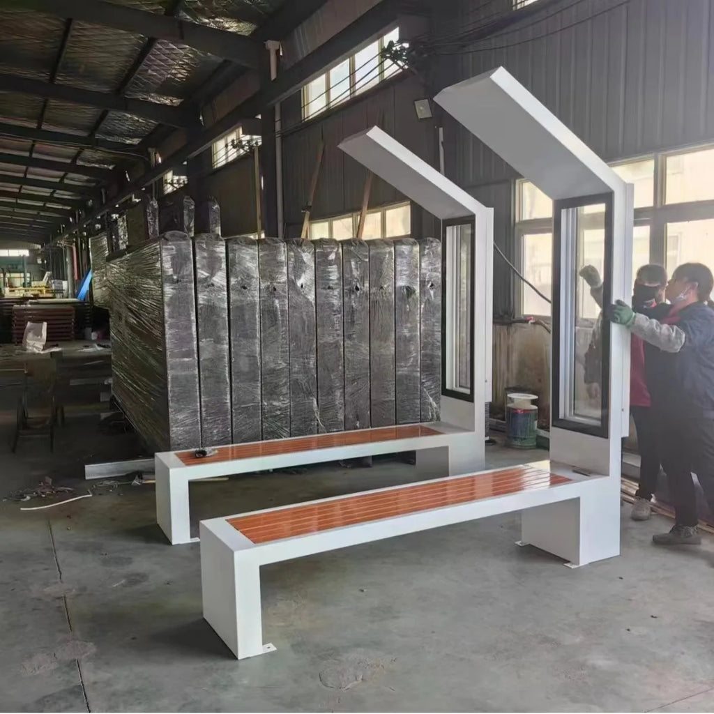 Benches Outdoor Garden Park Advertising Solar Smart Bench