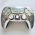Hochwertiger, limitierter Original-Griff für die PS5-Spielkonsole, individuell angepasst, modifiziert, Original-Griff für die PS5, kabelloser Controller, kabelloser PS5-Dualsense-Controller: Domineering Silver Dragon
