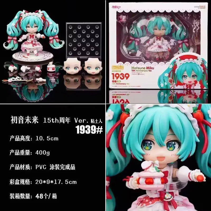 Q Version 2490# 2306# 2759# Lucky Cat Hatsune Miku Symphony Anime Figures Model Doll Set Toy Movable Figurines Collection Gift