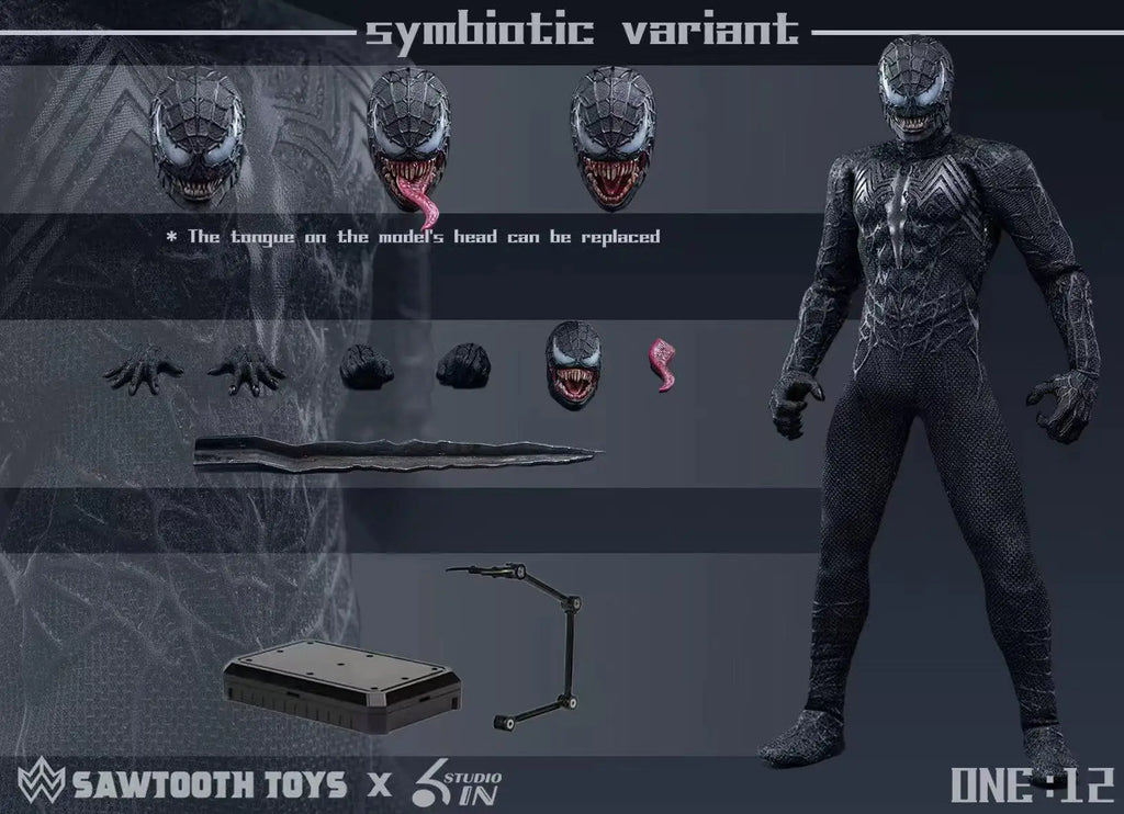 In Stock Sawtooth Toys 6in Studio STM-20251 1/12 SHF Symbiotic Variant Venom Tobey Anime Action Figures Toy Models PVC Gift