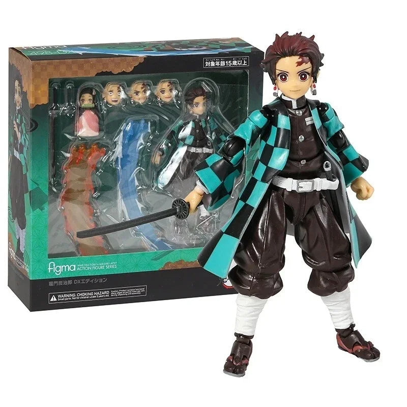Anime Figure Figma Demon Slayer Tanjiro Kamado Nezuko Agatsuma Zenitsu Kyojuro Rengoku Action Figure Model Collection Toys Gifts