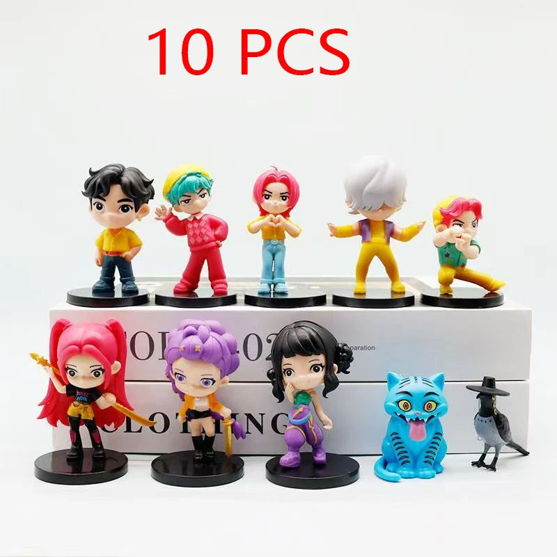 New Cute Kpop Demon Hunters Figure Model Toy Pvc Cartoon Gaming Peripherals Desk Decoration Collection Figures Model Toyfor Kid