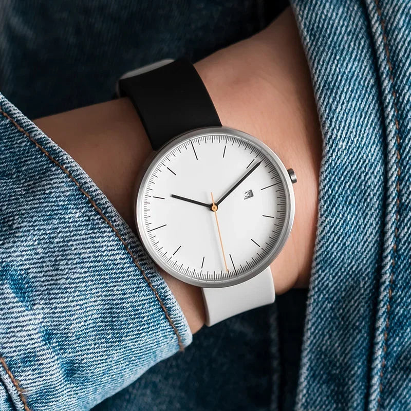 Design Sense Watch B202 Schlichte Herrenuhr im trendigen Retro-Design, wasserdicht, Edelstahl