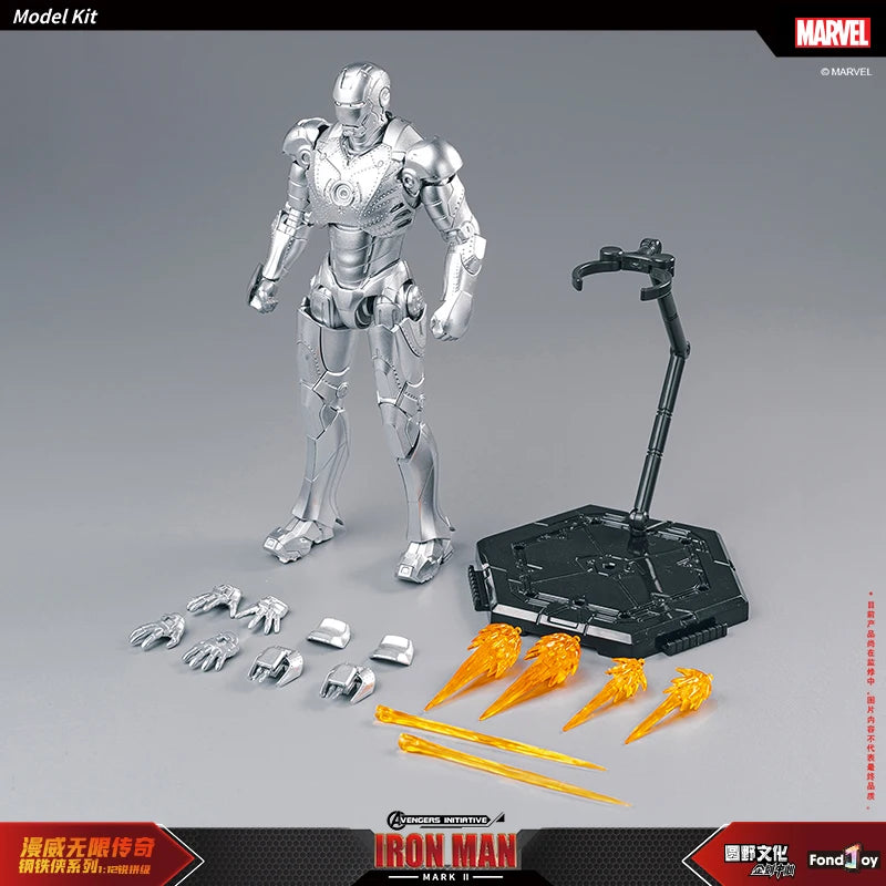 Fondjoy Original Iron Man 1/12 MK1 MK2 MK3 MK4 MK5 MK6 MK7 Assembled Marvel legends Tony Stark Action Figure Collect Toy Gift