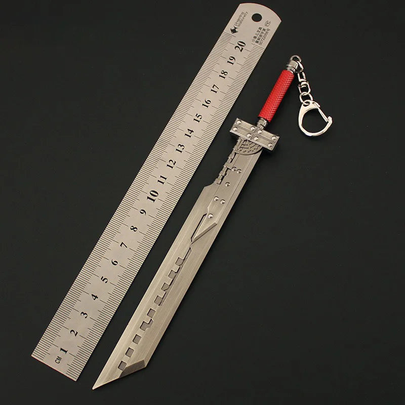 Final Fantasy Weapon Model - 22cm (8.66 Inches) Zinc Alloy, Rustproof, Dull Blade - Perfect for Game Fans, Collectors, and Gifts