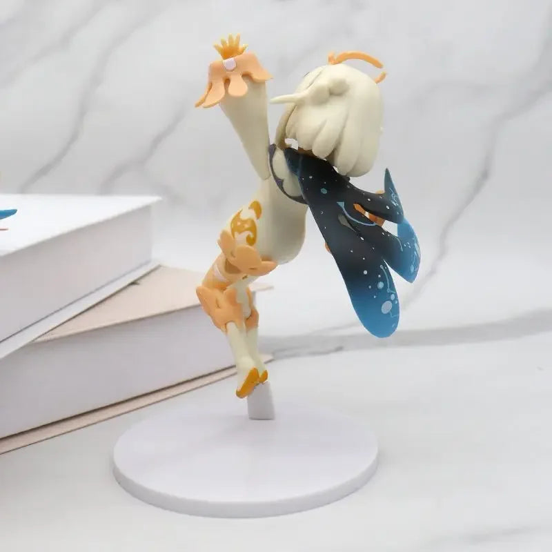 New Hot Game Genshin Impact Anime Figures Paimeng Hand Office Peripheral Q Version Anime Series Pretty Girl Pvc Model Toys Gift