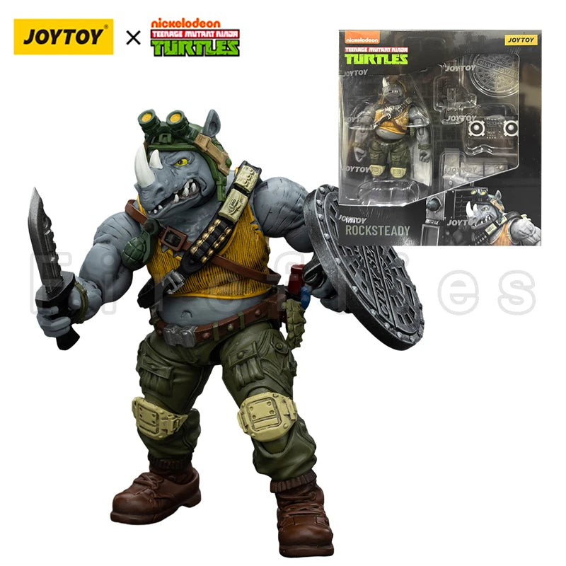 1/18 JOYTOY Action Figure Turtles Beebop Rocksteady Anime Model Toy
