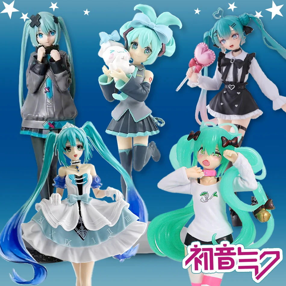 In Stock Hatsune Miku Anime Figure Fashion Subclture Miku Action Figure Christmas Gift PVC Collection Model Kawaii Girl Doll Toy