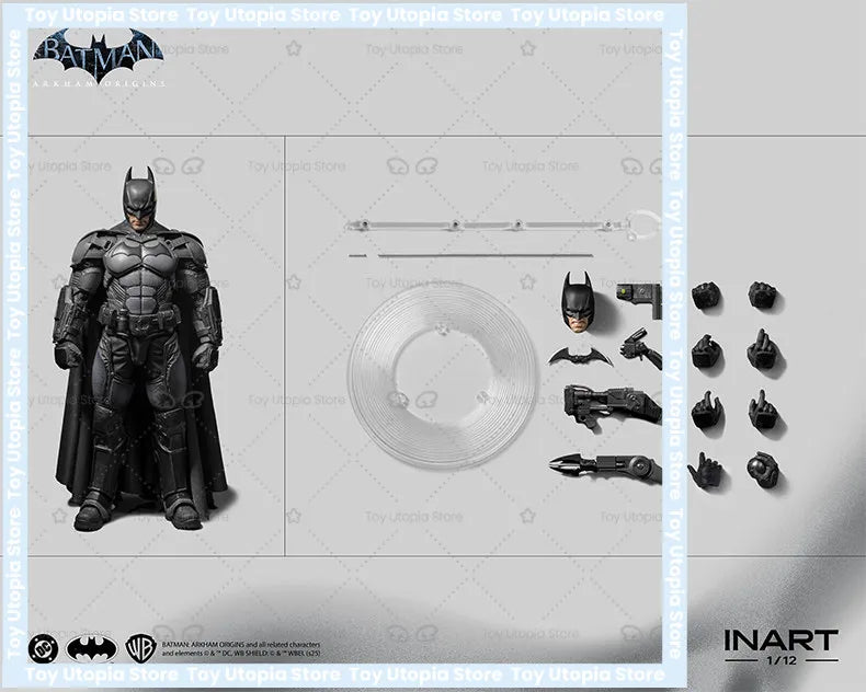 Figura de Acción Coleccionable de Batman: Arkham Origins, Escala 1/12, Marca INART