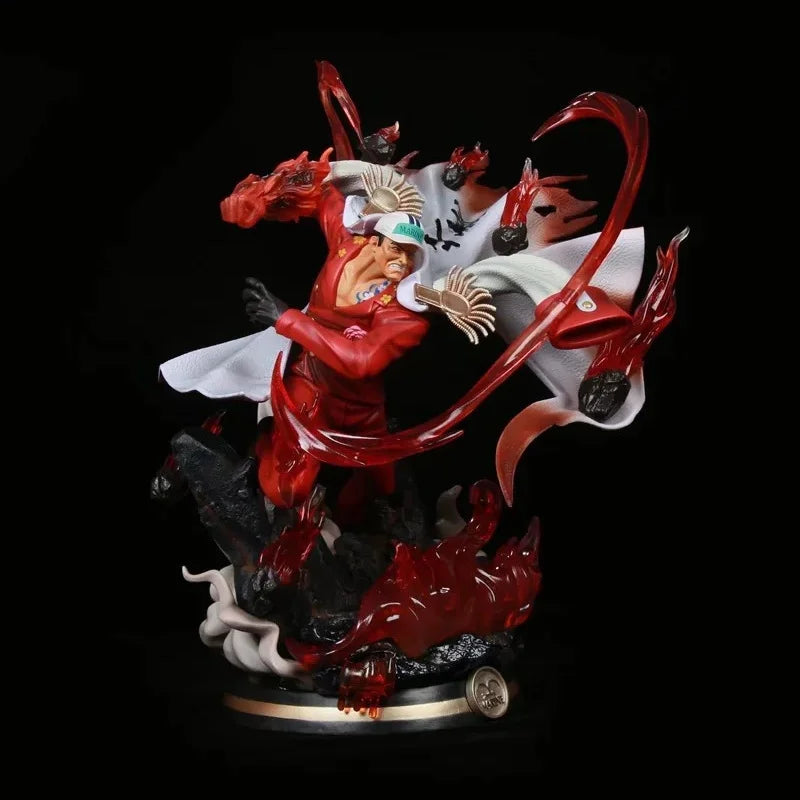 38cm One Piece Anime Figures Sakazuki Admiral Of The Navy Headquarters Model Can Emit Light Desktop Decoration Collection Gift