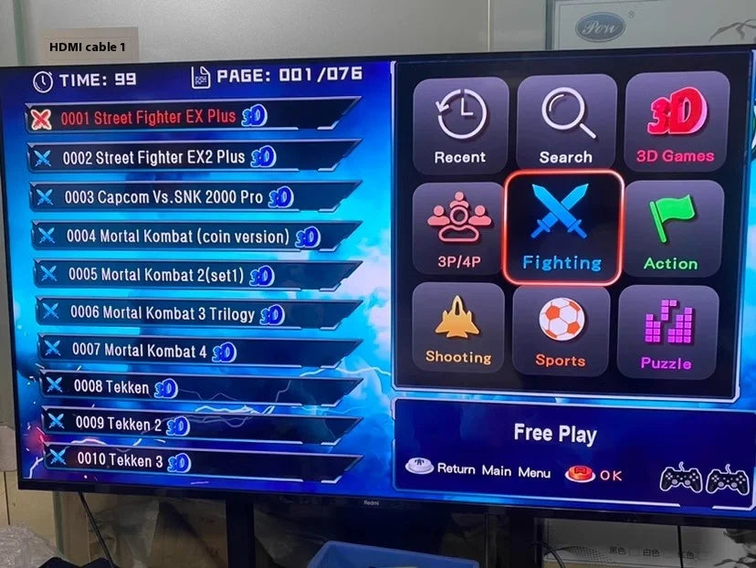 Arcade Pandora Game Console Multi in One Moonlight Box Portable Folding Fighting Game Console Customizable