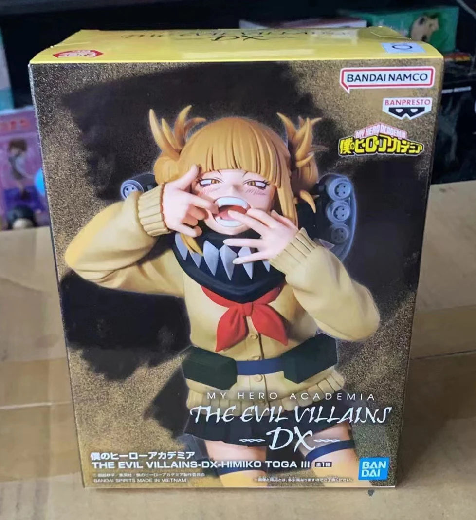 Original In Stock BANPRESTO THE EVIL VILLAINS DX Anime My Hero Academia Himiko Toga Figure Model Genuine Boxed Toy