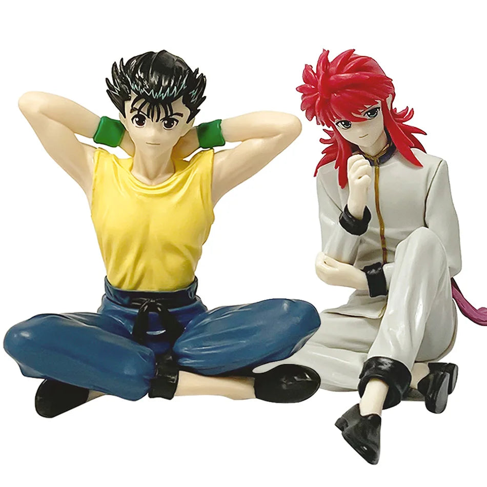 YuYu Hakusho Anime Figure Toys 8cm 2Pcs Set Urameshi Yuusuk Kurama  Minamino Shuuichi Action Figure Pvc Model Doll Children Gift