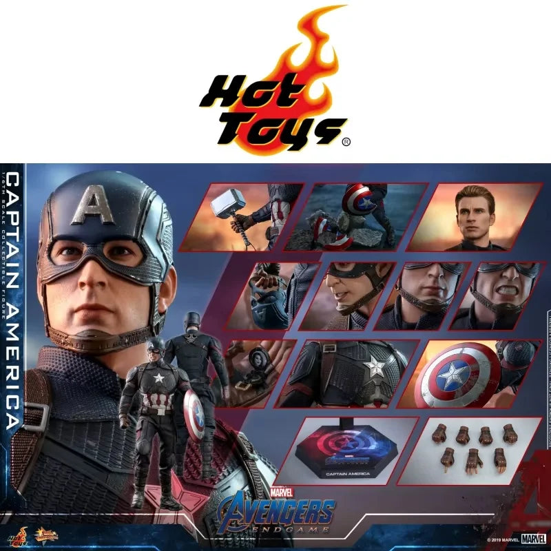 Genuine HOTTOYS HT MMS536 1/6 Marvel Avengers 4 Captain America 7.0 Action Figure Toy