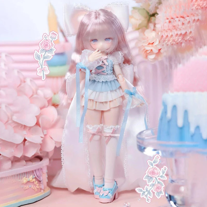 1/8 Mjd Movable Doll Girl Body Series 21cm Trendy Anime Figurines Collectable Girlheart Toys Ornaments Gift