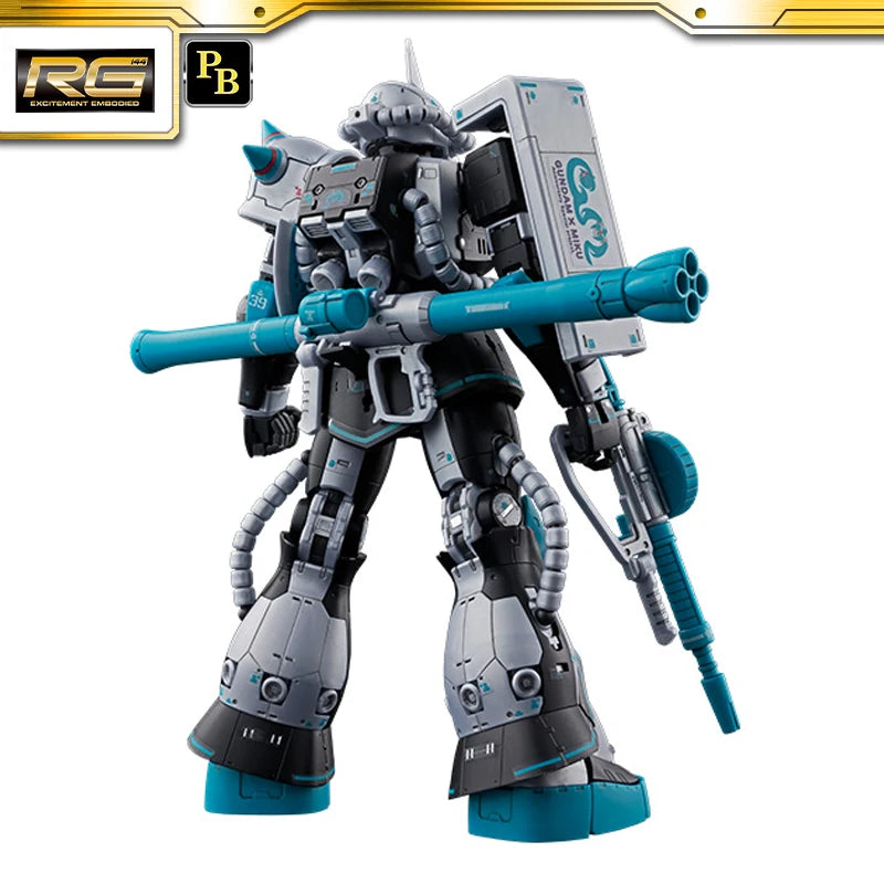 In Stock RG 1144 MS06S Zaku II Hatsune Miku Version Figure Model Bandai Gundam X Miku Anniversary Robot Special Project