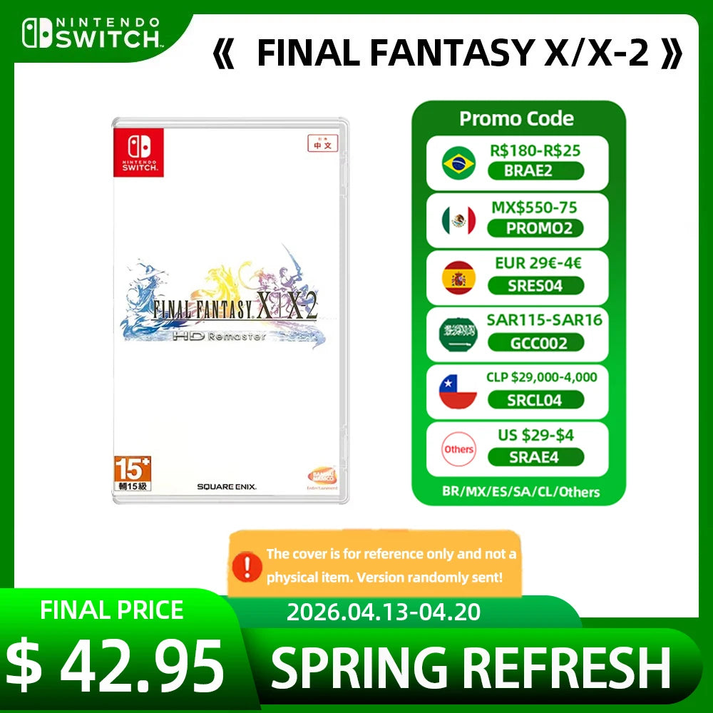 Nintendo Switch Game Deals - FINAL FANTASY X/X-2 HD Remaster - Games Physical Cartridge for Nintendo Switch OLED Lite