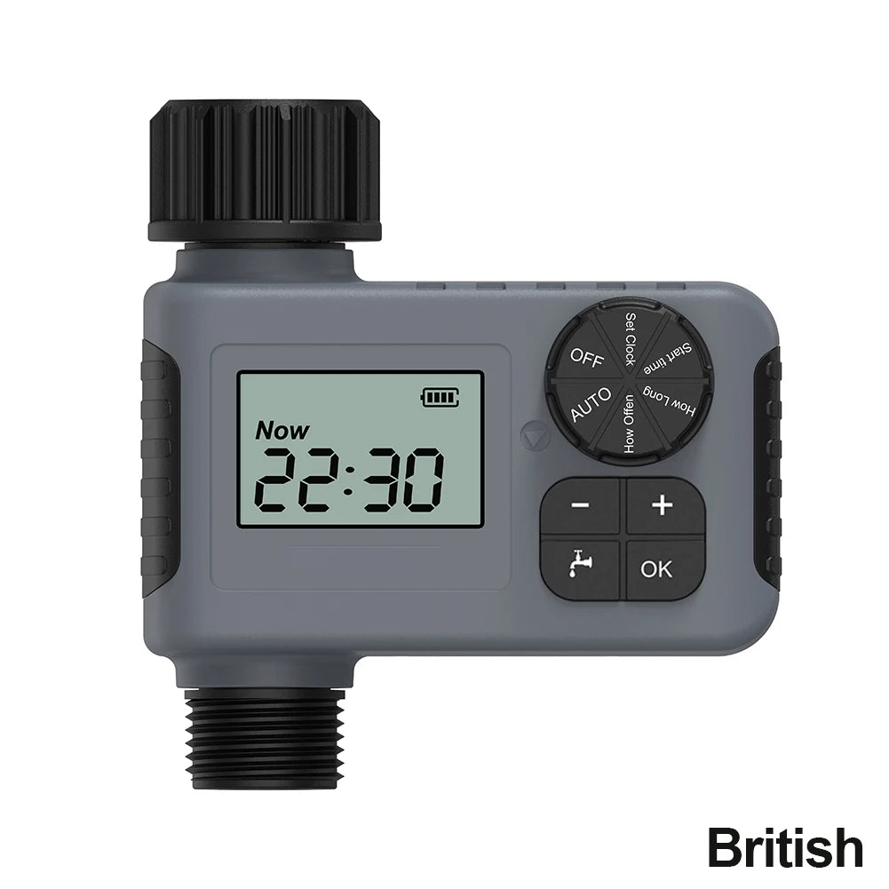 Automatic Water Timer Intelligent Irrigation Watering System Sprinkler Timer Garden Programmer Equipment IPX7 LCD Display