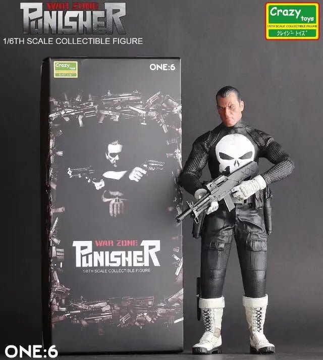 Spot SaleCrazy Toys 1:6 War Zone Punisher Pvc Action Collectible Figure Mol Toy 12inch 30cmIn stock