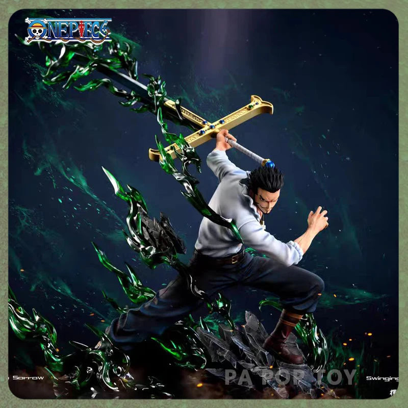 Dracule Mihawk Anime Figuren One Piece Mi Hawk Actionfigur 30 cm PVC-Statue Modell Puppensammlung Dekoration Geburtstagsspielzeug Geschenk