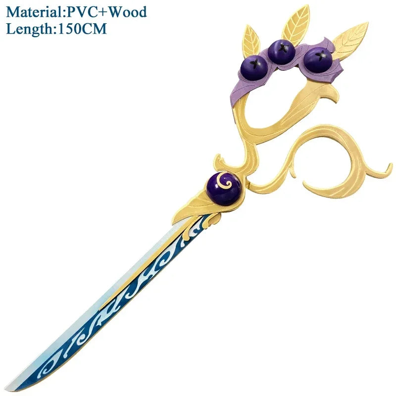 188cm Game LOL Gwen Cosplay Prop Wooden Scissors Replica Accessories Halloween parties and comic exhibitions gift