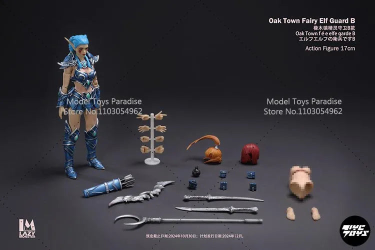 Auf Lager Lazy Monster Studio 17CM Sammlerstück WOW Tyrande Oak Town Elf Hunter Guard Soldatin Actionfigur Modell Geschenke