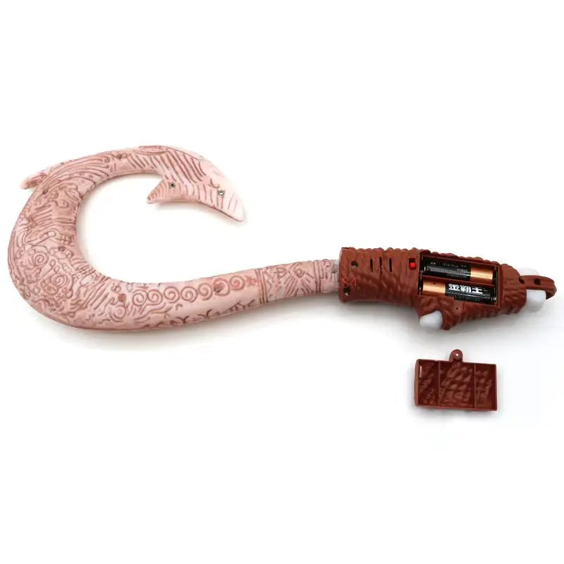 42cm Disney Moana 2 Ocean Adventure Fish Hook Knife Figure Toys with Light Cosplay Maui Weapon Children Birthday Gift Toys