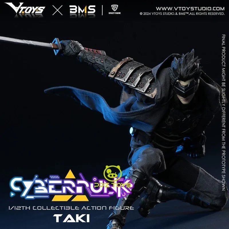 《In Stock》VTOYS&BMS Studio 1/12 Movable Figure Cyberpunk Samurai Taki VSD010 Super Good-looking High-end Movable Figure