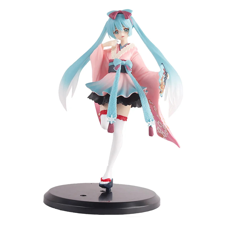 Neue Hatsune Miku Anime Figur Spielzeug Neo Tokyo Serie Kimono MIKU Kawaii Cartoon PVC Action Figur Modell Puppen Geburtstagsgeschenke