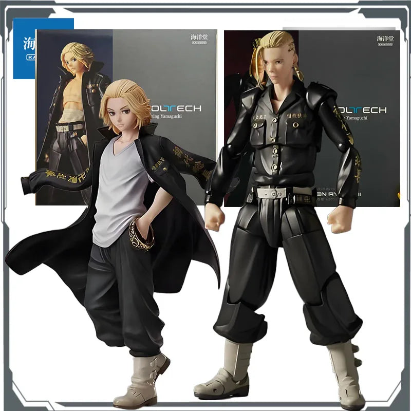 KAIYODO Original REVOLTECH Amazing Yamaguchi Manjiro Sano&Ken Ryuguji Anime Action Figure Assembly Model Toys Model Gift for Boy