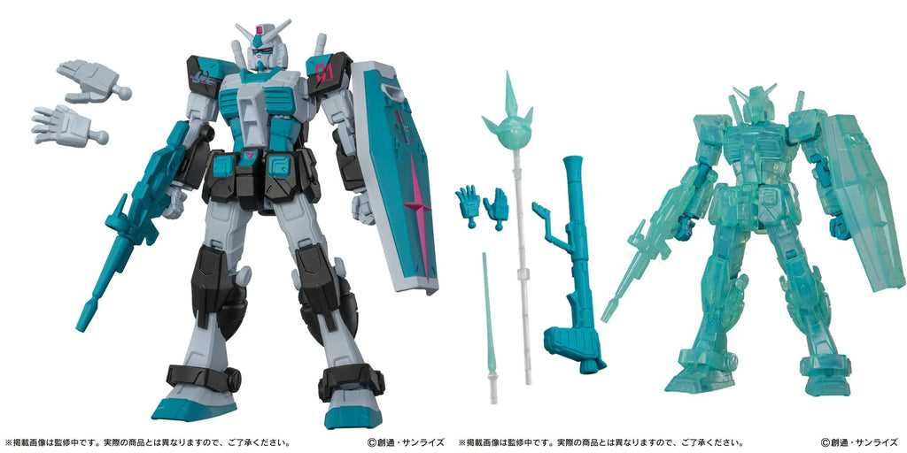 Bandai Gundam Limited Edition Neon Gurren Lagann Color Transparent Action Figurine Original Zazuo Set For Collecting Displaying