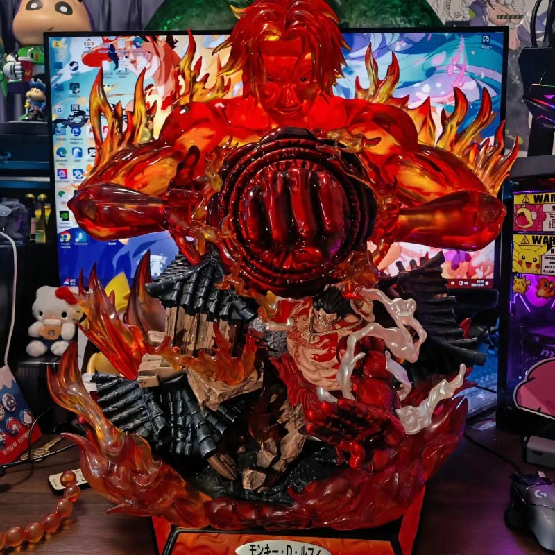 48 cm große ONE PIECE Anime-Figur Portgas D. Ace beschützt Ruffy, PVC-Modell, Szene-Statue, Schreibtischdekoration, Geschenk, Spielzeug