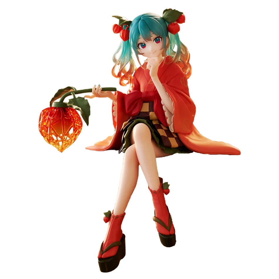 Lantern Fruit Cherry Chuyin Handmade Cute anime Beautiful Girl Hatsune Miku Figure PVC Model Cartoon Peripheral Birthday Gift