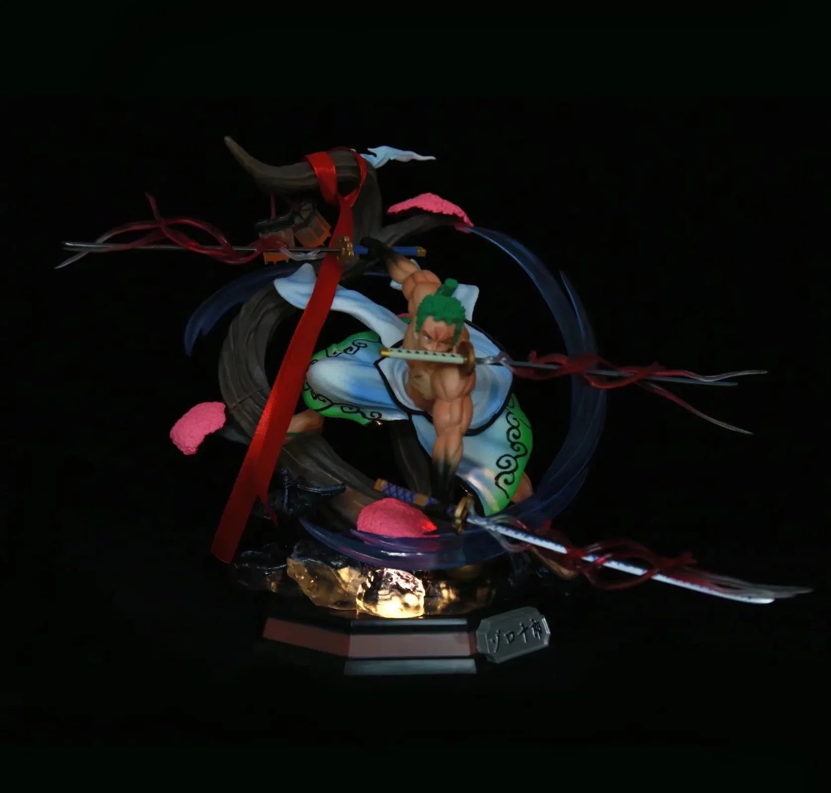 One Piece Wano Country Roronoa Zoro Snow Sword Ver. GK PVC Action Figure Anime Kimono Zoro Statue Model Kids Toys Doll Gifts
